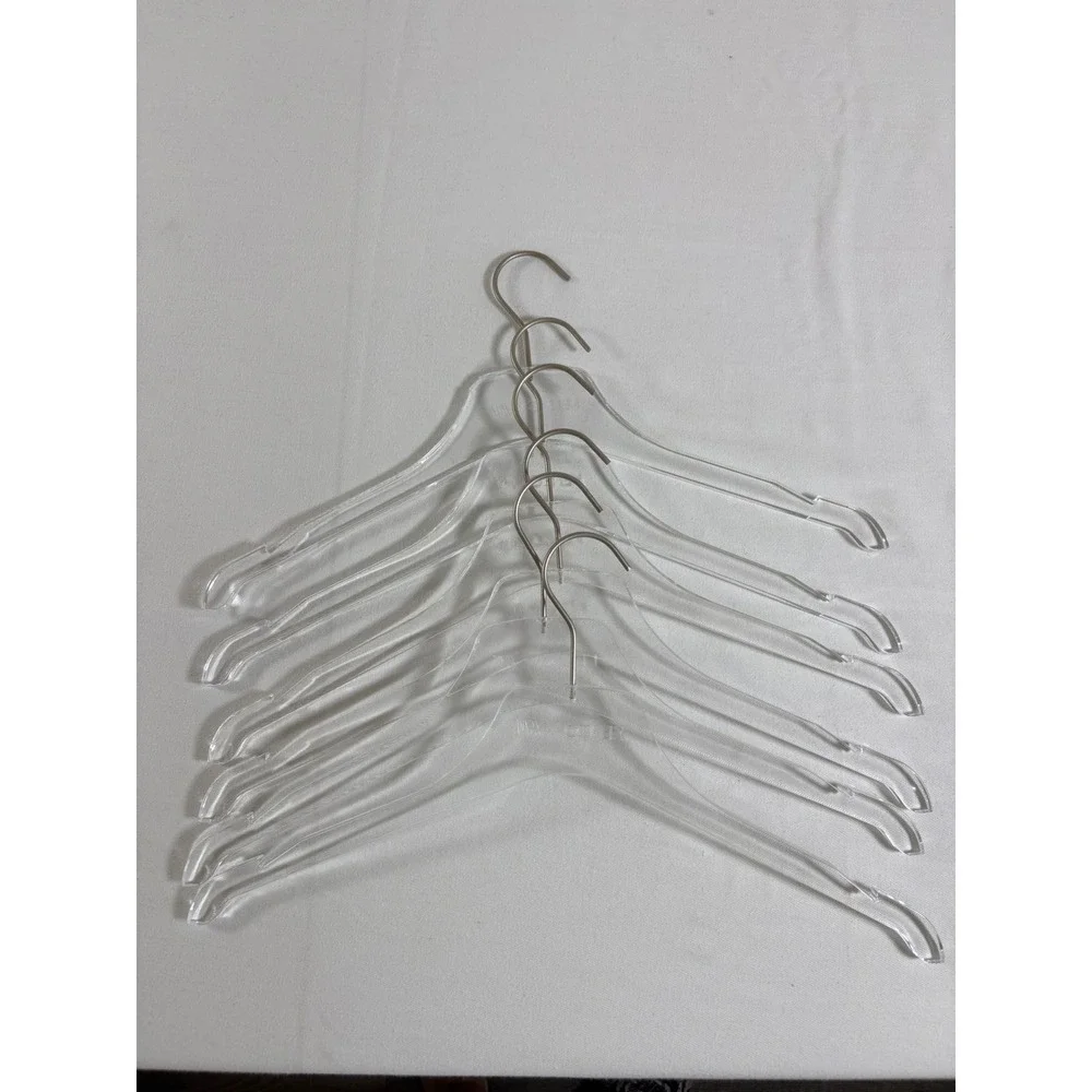 Kenzo x H&M Hangers Clear Good 6pc Acrylic Metal Hook Embossed Logo